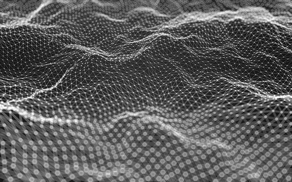 Çokgen alanı düşük Poli koyu arka plan, 3d render