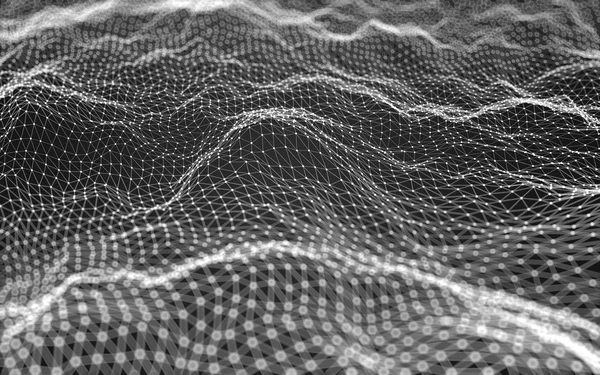 Çokgen alanı düşük Poli koyu arka plan, 3d render