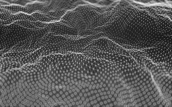 Çokgen alanı düşük Poli koyu arka plan, 3d render