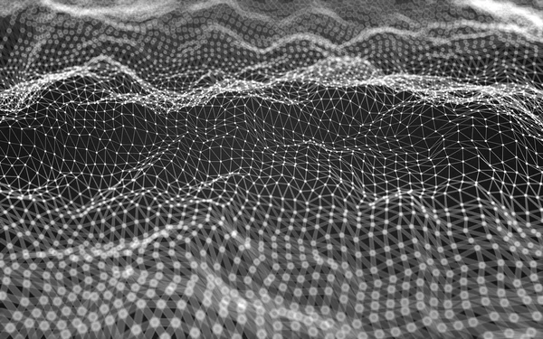 Çokgen alanı düşük Poli koyu arka plan, 3d render