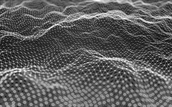 Çokgen alanı düşük Poli koyu arka plan, 3d render