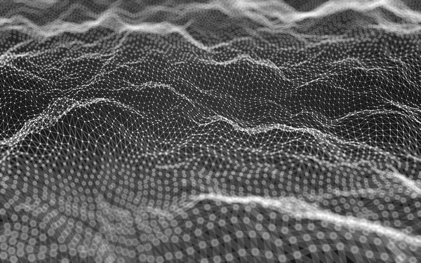 Çokgen alanı düşük Poli koyu arka plan, 3d render