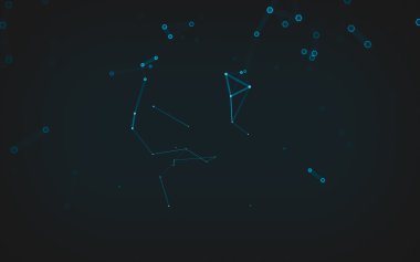 Çokgen alanı düşük Poli koyu arka plan, 3d render