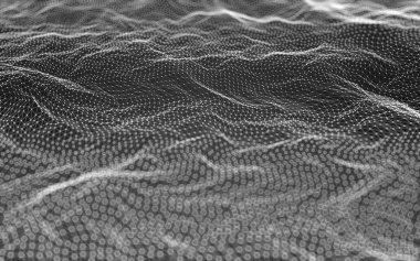 Çokgen alanı düşük Poli koyu arka plan, 3d render