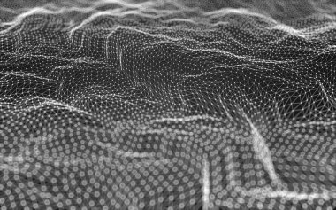 Çokgen alanı düşük Poli koyu arka plan, 3d render