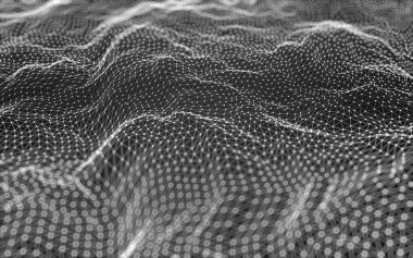 Çokgen alanı düşük Poli koyu arka plan, 3d render