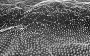 Çokgen alanı düşük Poli koyu arka plan, 3d render