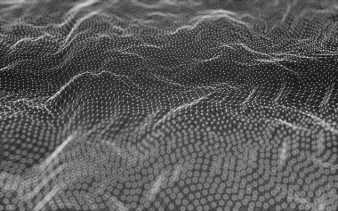 Çokgen alanı düşük Poli koyu arka plan, 3d render