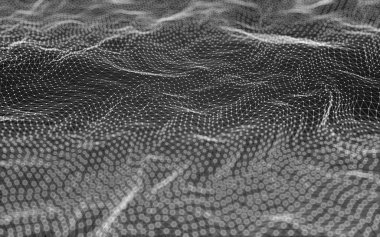 Çokgen alanı düşük Poli koyu arka plan, 3d render