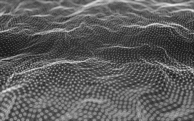 Çokgen alanı düşük Poli koyu arka plan, 3d render