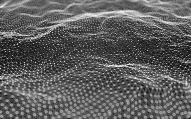 Çokgen alanı düşük Poli koyu arka plan, 3d render