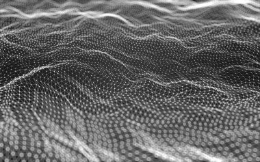 Çokgen alanı düşük Poli koyu arka plan, 3d render