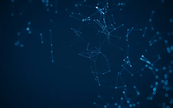 Çokgen alanı düşük Poli koyu arka plan, 3d render