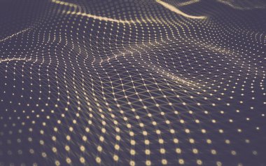 Çokgen alanı düşük Poli koyu arka plan, 3d render