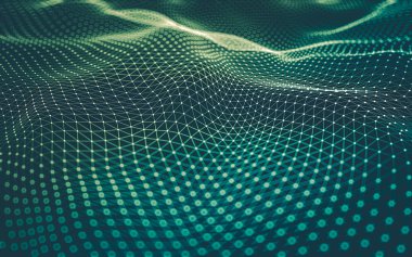 Çokgen alanı düşük Poli koyu arka plan, 3d render