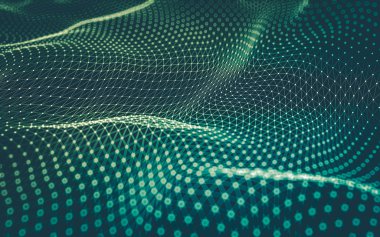 Çokgen alanı düşük Poli koyu arka plan, 3d render