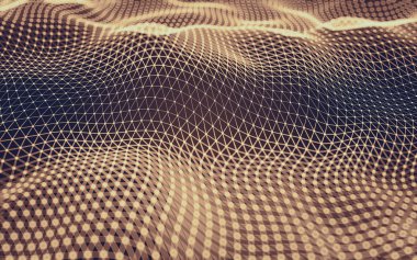 Çokgen alanı düşük Poli koyu arka plan, 3d render