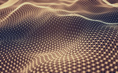 Çokgen alanı düşük Poli koyu arka plan, 3d render