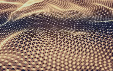 Çokgen alanı düşük Poli koyu arka plan, 3d render