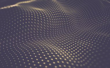 Çokgen alanı düşük Poli koyu arka plan, 3d render