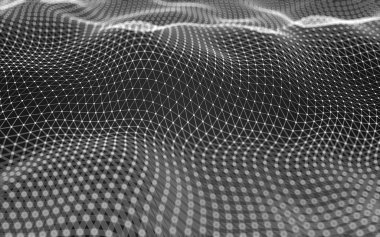 Çokgen alanı düşük Poli koyu arka plan, 3d render