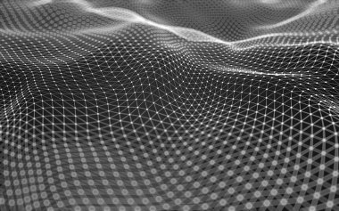 Çokgen alanı düşük Poli koyu arka plan, 3d render