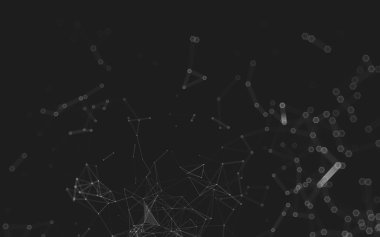 Çokgen alanı düşük Poli koyu arka plan, 3d render