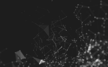 Çokgen alanı düşük Poli koyu arka plan, 3d render