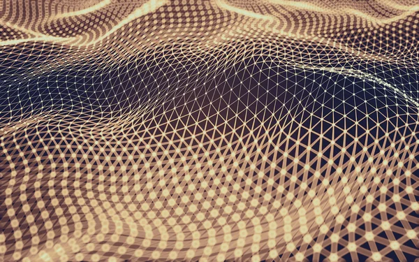 Çokgen alanı düşük Poli koyu arka plan, 3d render