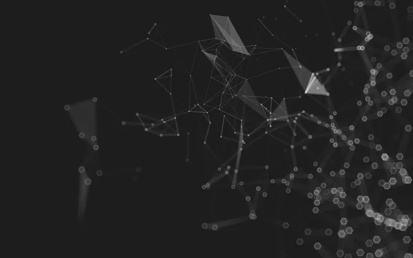 Çokgen alanı düşük Poli koyu arka plan, 3d render
