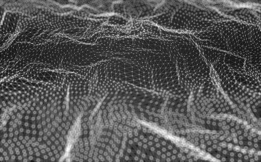 Çokgen alanı düşük Poli koyu arka plan, 3d render