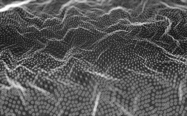 Çokgen alanı düşük Poli koyu arka plan, 3d render