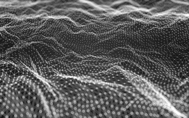 Çokgen alanı düşük Poli koyu arka plan, 3d render