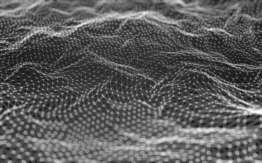 Çokgen alanı düşük Poli koyu arka plan, 3d render