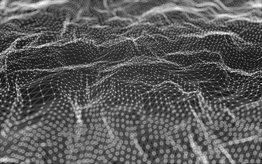 Çokgen alanı düşük Poli koyu arka plan, 3d render