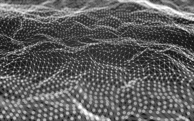 Çokgen alanı düşük Poli koyu arka plan, 3d render