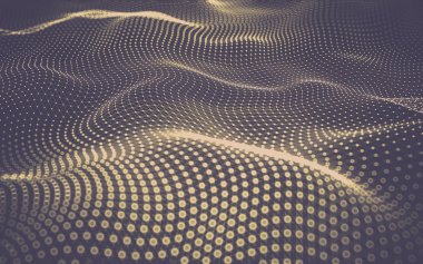 Çokgen alanı düşük Poli koyu arka plan, 3d render