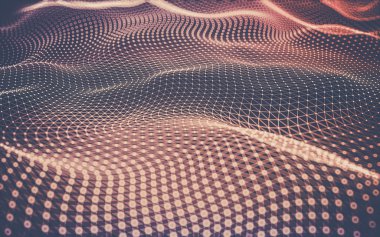 Çokgen alanı düşük Poli koyu arka plan, 3d render