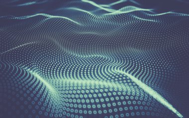 Çokgen alanı düşük Poli koyu arka plan, 3d render