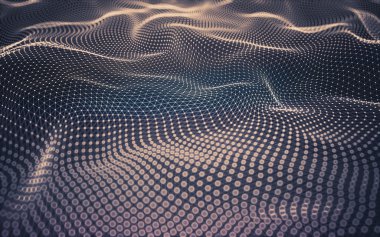 Çokgen alanı düşük Poli koyu arka plan, 3d render