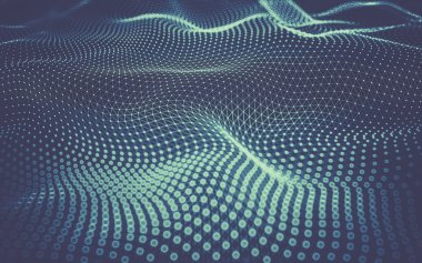 Çokgen alanı düşük Poli koyu arka plan, 3d render