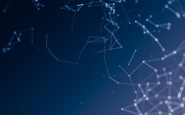 Çokgen alanı düşük Poli koyu arka plan, 3d render