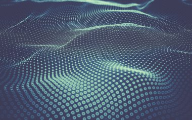 Çokgen alanı düşük Poli koyu arka plan, 3d render