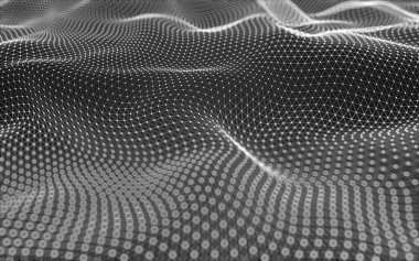 Çokgen alanı düşük Poli koyu arka plan, 3d render