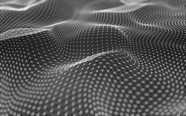 Çokgen alanı düşük Poli koyu arka plan, 3d render