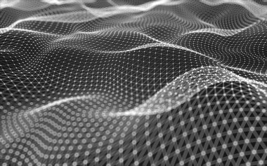 Çokgen alanı düşük Poli koyu arka plan, 3d render