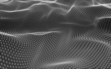 Çokgen alanı düşük Poli koyu arka plan, 3d render