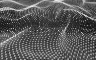 Çokgen alanı düşük Poli koyu arka plan, 3d render