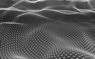 Çokgen alanı düşük Poli koyu arka plan, 3d render