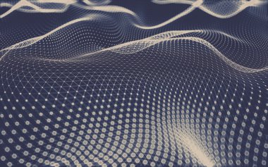 Çokgen alanı düşük Poli koyu arka plan, 3d render